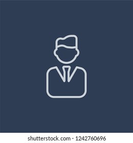 Non-executive director icon. Trendy flat vector line Non-executive director icon on dark blue background from Business  collection. 