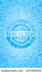 Non-fiction sky blue mosaic emblem