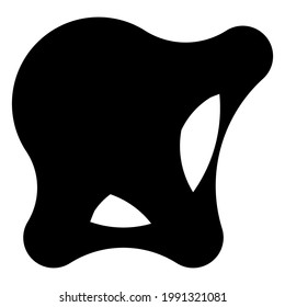 Nonfigural abstract design elements, blobs, splotches