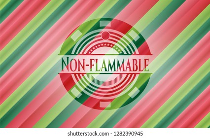 Non-flammable christmas badge.