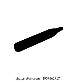 Icono negro de gas no inflamable, Ilustración de vectores, Aislado en etiqueta de fondo blanco. EPS10