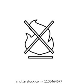 non-flammable sign outline icon. Element of logistic icon for mobile concept and web apps. Thin line non-flammable sign outline icon can be used for web and mobile on white background