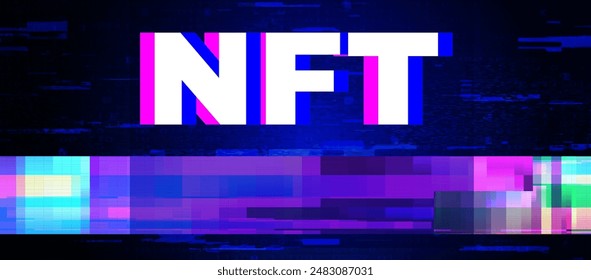 Nicht fungible Token-NFT-Vektorillustration