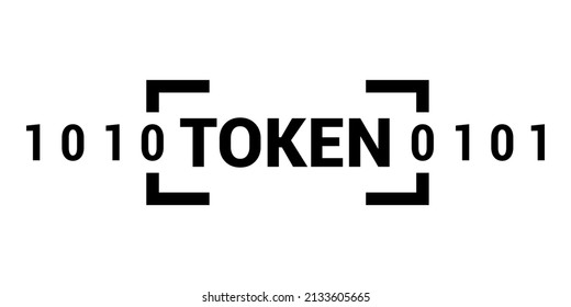 Non-fungible token. Vector icon for graphical user interface.