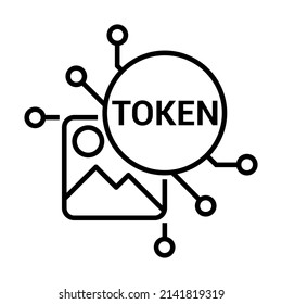 Non-fungible token. Vector icon for graphical user interface.