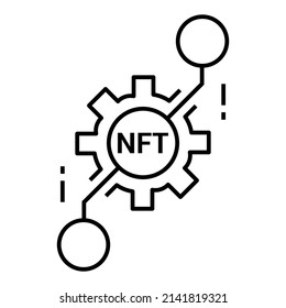 Non-fungible token. Vector icon for graphical user interface.