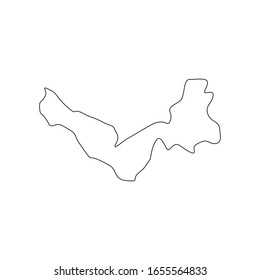 Nong Khai region map in country of Thailand