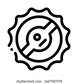 Non-gmo Cross Out Icon Vector. Outline Non-gmo Cross Out Sign. Isolated Contour Symbol Illustration