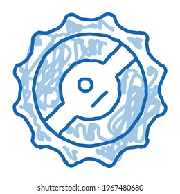 Non-gmo Cross Out sketch icon vector. Hand drawn blue doodle line art Non-gmo Cross Out sign. isolated symbol illustration