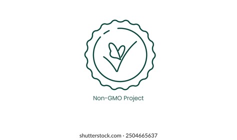 Non-GMO Project Certification Vector Illustration Icon