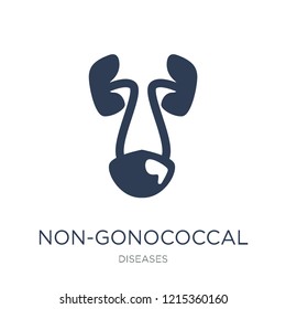 Non-gonococcal urethritis icon. Trendy flat vector Non-gonococcal urethritis icon on white background from Diseases collection, vector illustration can be use for web and mobile, eps10