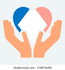 Bandera del orgullo no heterosexual, en forma de corazón icono sobre fondo blanco, ilustración vectorial