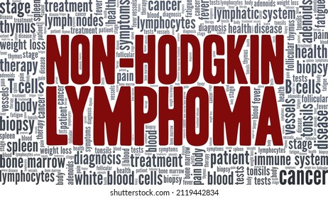 Non-Hodgkin Lymphoma conceptual vector illustration word cloud isolated on white background.