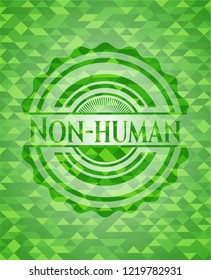 Non-human green mosaic emblem