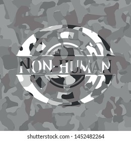 Non-human on grey camouflage pattern