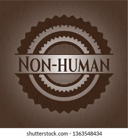 Non-human wooden emblem