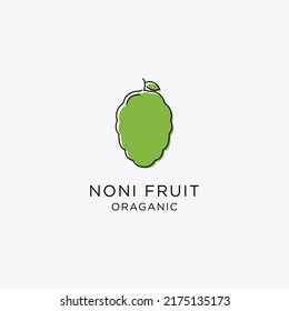 Noni fruit logo icon design template vector illustration