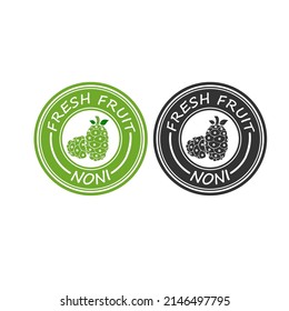 Noni fruit logo template illustration. suitable for product packaging