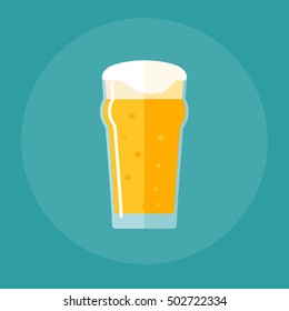 Nonic Pint Glass Flat Icon