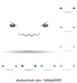 Nonin multi color style icon. Simple thin line, outline vector of smile icons for ui and ux, website or mobile application