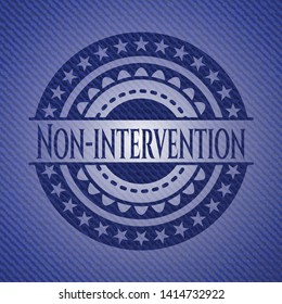 Non-intervention denim background. Vector Illustration. Detailed.