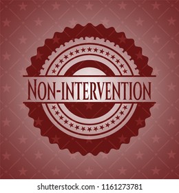 Non-intervention red emblem