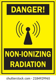 Non-ionizing radiation hazard warning sign