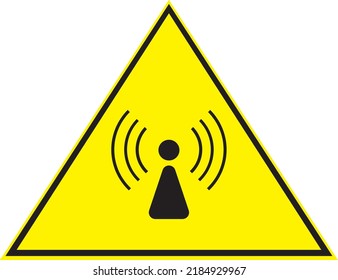 Non-ionizing radiation hazard warning sign