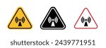 Non-Ionizing Radiation Hazard Warning. X-Ray and Infrared Safety Caution. Radiation Zone Alert Sign