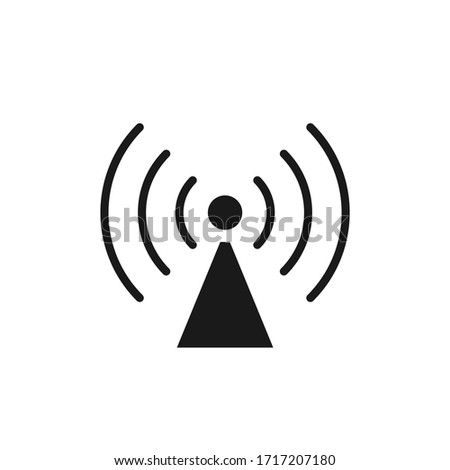 Non-ionizing radiation icon. Simple symbol of radiowawes danger
