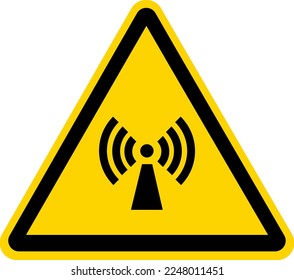 Non-ionizing radiation sign on isolated background. Vector illustration.