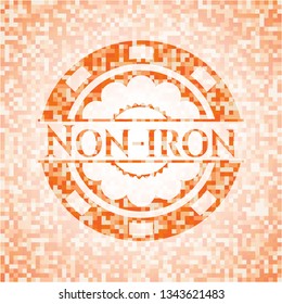 Non-iron orange mosaic emblem