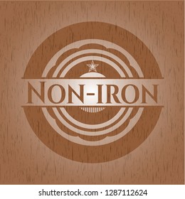 Non-iron retro wooden emblem