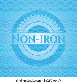 Non-iron water wave emblem. Vector Illustration. Detailed.