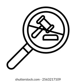 Non-judgmental Observation icon line vector illustration