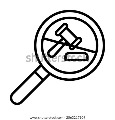 Non-judgmental Observation icon line vector illustration