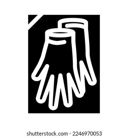 nonlatex gloves first aid glyph icon vector. nonlatex gloves first aid sign. isolated symbol illustration