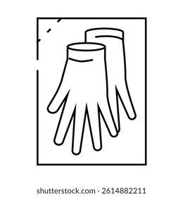 nonlatex gloves first aid line icon vector. nonlatex gloves first aid sign. isolated contour symbol black illustration