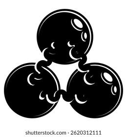 Nonlocality icon represented by vibrations and some objects in different places Black Filled style.