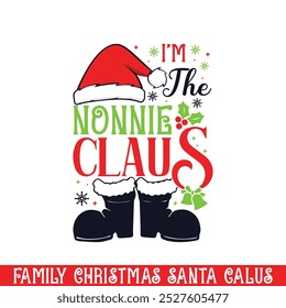 The nonnie Santa Claus Christmas design, Santa family Christmas design