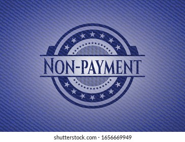 Non-payment with jean texture. Vector Illustration. Detailed.