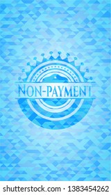 Non-payment light blue mosaic emblem