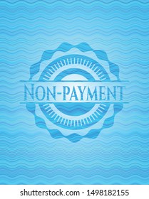Non-payment water wave concept style emblem. Vector Illustration. Detailed.