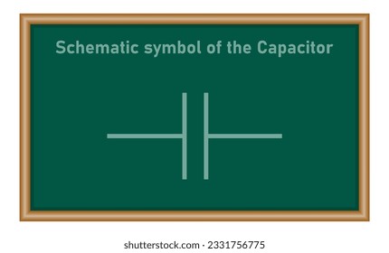 Non-polar capacitor symbol icon in electricity. Physics resources for teachers and srydents. Mathematics resources for teachers and students.