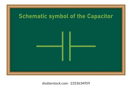 Non-polar capacitor symbol icon in electricity. Physics resources for teachers and srydents. Mathematics resources for teachers and students.