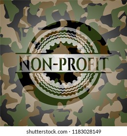 Non-profit on camo texture