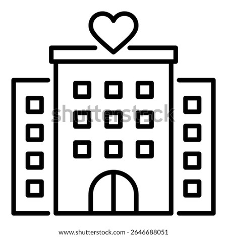 nonprofit organization icon. Symbolizes charitable institutions, social support, humanitarian aid, and public benefit.