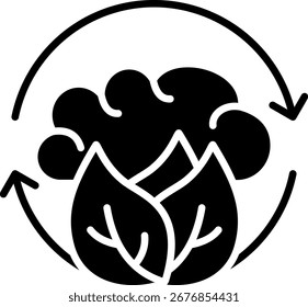 Ilustración vectorial de glifos de icono de trabajo sin fines de lucro