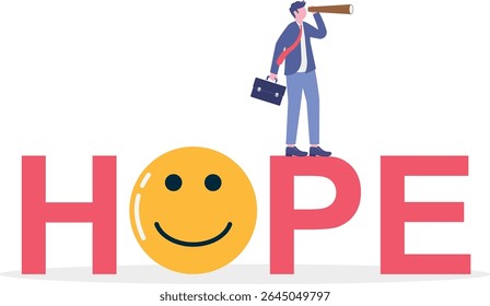 nonprofit work of tiny people and hope word.flat character life .

