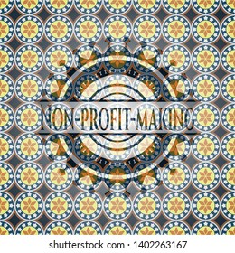 Non-profit-making arabic emblem. Arabesque decoration.